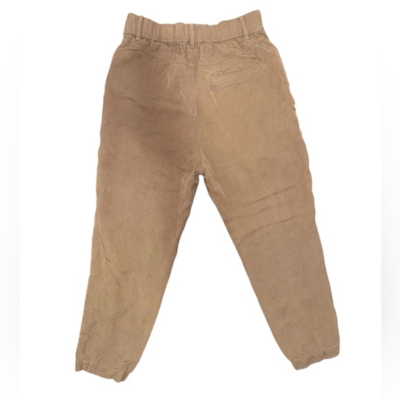 Zara Tan High Waited Trouser Pants Relaxed Fit Size Small - Picture 3 of 5